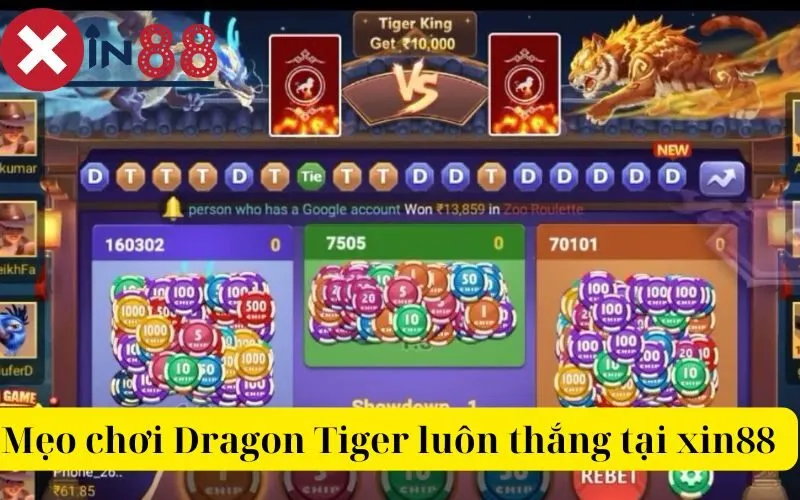 Mẹo chơi Dragon Tiger luôn thắng tại xin88